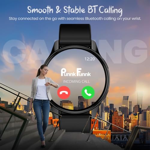 Image of PunnkFunnk Active 2 Smartwatch with 1.39 inch HD Round Display, Bluetooth Calling, Heart Rate & SPO₂ Monitor, 100+ Sports Modes, IP67, Long Battery Life for Men & Women (Black)