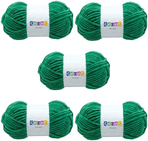 SMUMS Super Chunky | Knitting Wool Yarn for Crochet | 5 x 100 gr. Balls | 120 Meters 100% Polyester | Thick Yarn | Crochet Yarn| Wool for Crochet | Chunky Wool for Knitting | Velvet Yarn (Apricot, 5)