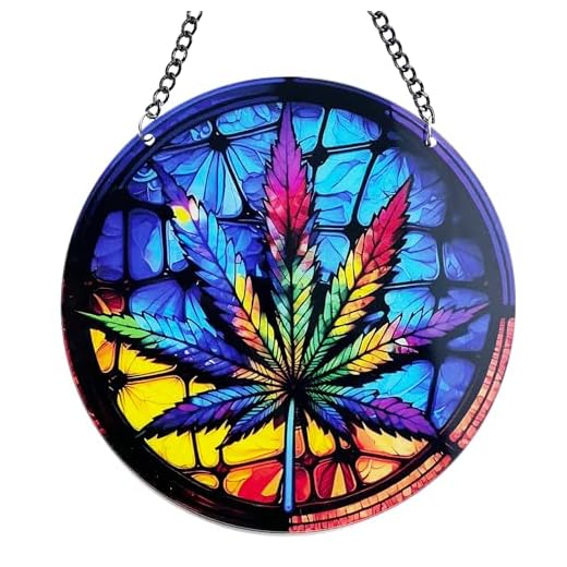 Diliart Maple Leaf Stained Plexiglass Suncatcher for Garden & Indoor Decor - Acrylic Sun Catcher - 5.9" Organic Glass Sun Catcher