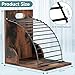 Clipboard Holder for Classroom-Wood 12 Slots Clip Board Holder Standing Clipboard Organizer Rack Small Clipboard Organizer with Metal Shelf for Office Home Assembly Required (Rustic Brown, Set 1)