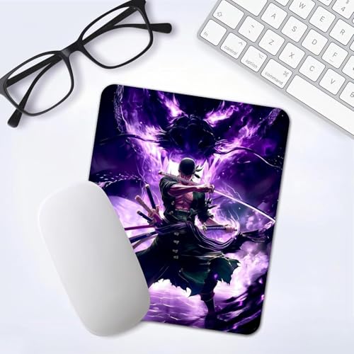 Image of Mouse Pad with Design, 24 x 20 cm, 3mm Thick Rubberised Base Mouse Pad for Computer, PC, Laptop (Anime - 2)