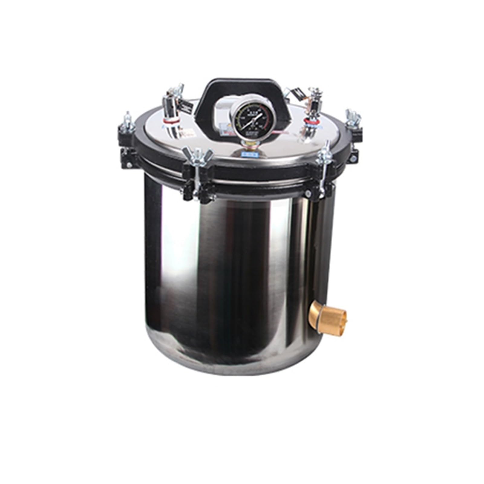 Autoclave portatile in acciaio inox, sterilizzatore ad alta pressione, pentola per sterilizzazione a vapore, efficiente e veloce (18 l)