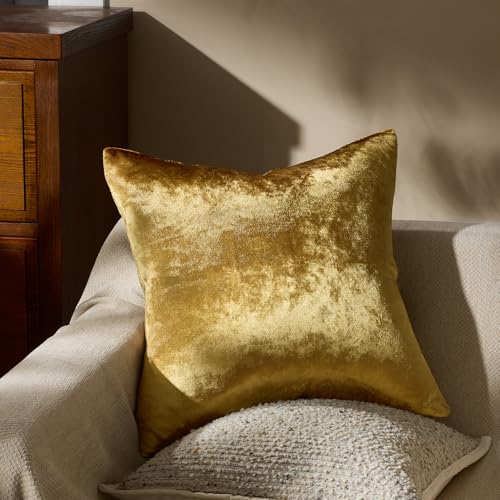Image of GIGIZAZA Decorative Couch Throw Pillow Covers,Gold Square Pillow Cushion Covers 22x22,Pillow Cases Velvet Pillow Covers
