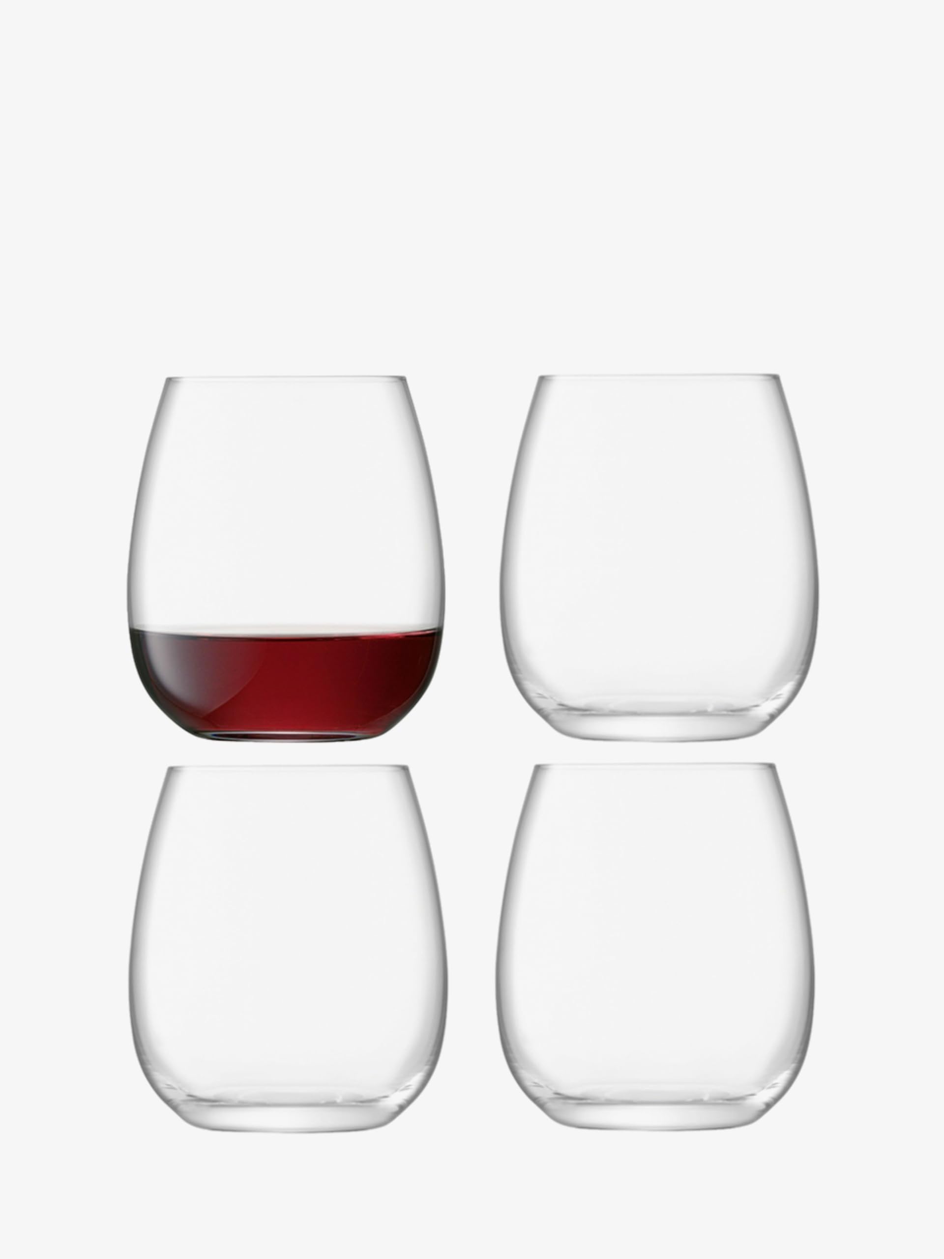 Borough Stemless Glass 455 ml Clear | Set of 4 | Dishwasher Safe | BG11