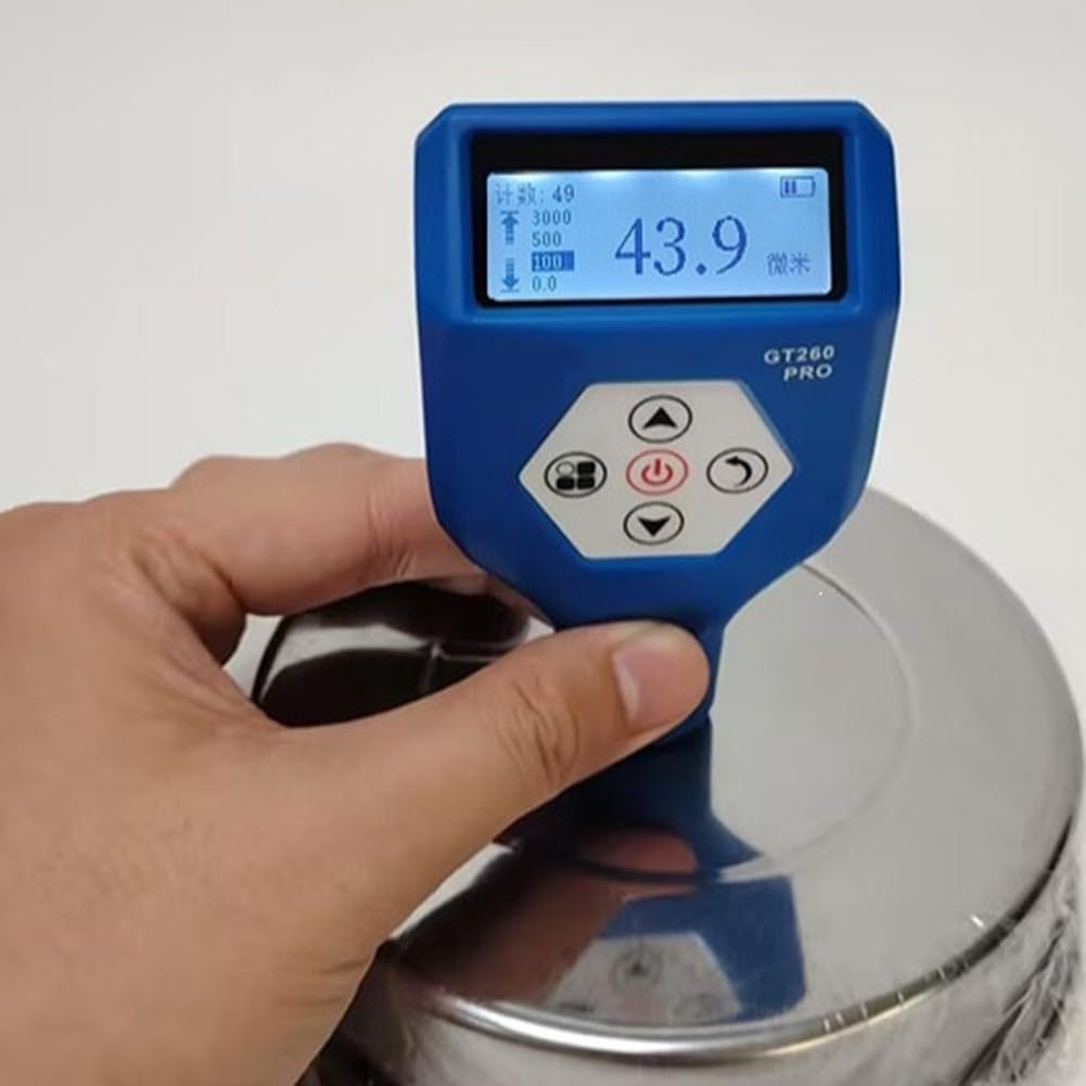 GT260PRO - Medidor digital de espesor de pintura con inducción magnética y corriente de Foucault, 0-3000µm, medidor de revestimiento para coche e industria, conexión a aplicaciones