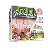 Miracle LED Kitchen Gardener 3-Socket LED Grow Light Bulb Kit with Red Spectrum Ultra Grow Bulbs...