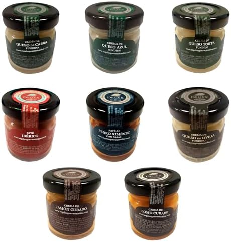 Deliex 12 Patés y cremas pequeñas sabores variados. Miniaturas go...