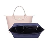Purse Organizer, Multi-Pocket Felt Handbag Organizer, Folding Tote Bag organizer insert for Insert Wallet Organizer Suitable for Longchamp (Dark Blue, Medium)