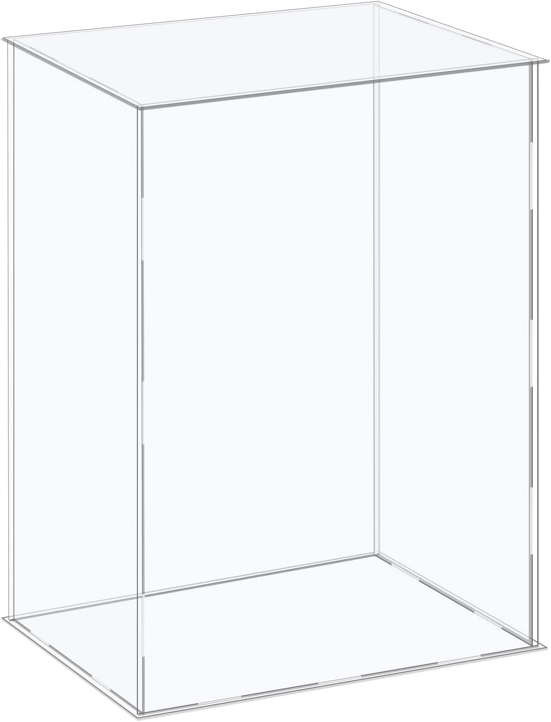 MECCANIXITY Acrylic Display Case Plastic Box Cube Storage Box Clear Assemble Showcase 14.1x10.2x14.1 Inch for Collectibles