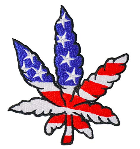 Graphic Dust USA Cannabis Rasta Africa Marijuana Pot Leaf Iron on Embroidered Patch Reggae Biker Jean Jacket Tribe Gang Motorcycle Racing Hot Tattoo Heavy Metal Car Hippie Punk Rock Flames Fire