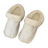 Fuzzy Liner Inserts for Croc Clog, Shoe Insoles Fur Liner Inserts, Plush Slippers Replacement (White for EU36-37)