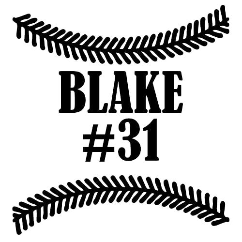 Miniatura 6 de Baseball/Softball Name Decal for Yeti Tumblers, Car Windows, Laptops, Etc. SBLBBL01