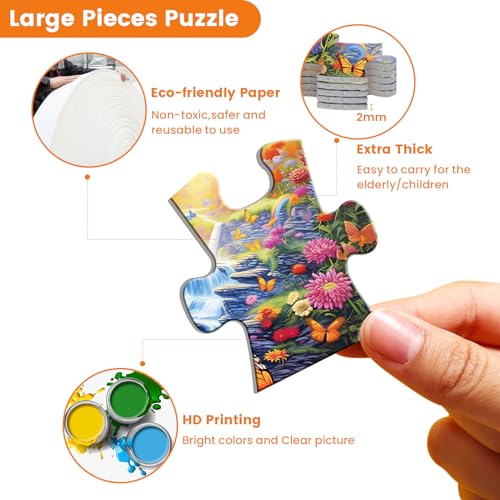 4 Packs 36 Large Piece Puzzle for Seniors - Dementia Puzzles for Elderly Adults,Alzheimer’s Puzzles Memory Cognitive Games for Elderly Seniors with 4 Storage Bags - Image 6