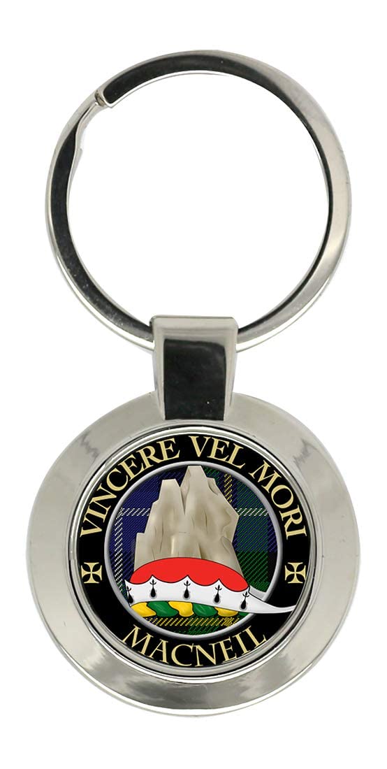Giftshop UK Macneil Vincere vel mori Scottish Clan Key Ring