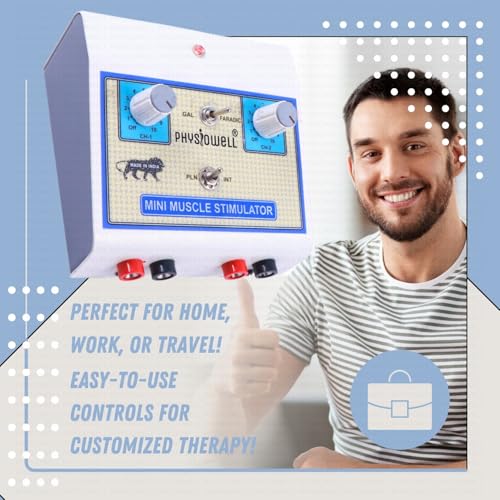 Image of Physiowell Mini Tens Two Channel Portable Nerve Stimulator Electrotherapy Physiotherapy Compact Machine with One Year Warranty Therapy Device (Mini Tens)