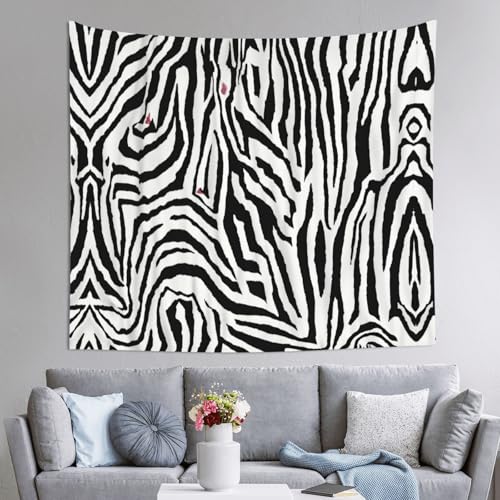 Tapisserie zèbre grand format imprimé animal pour décoration murale de salon