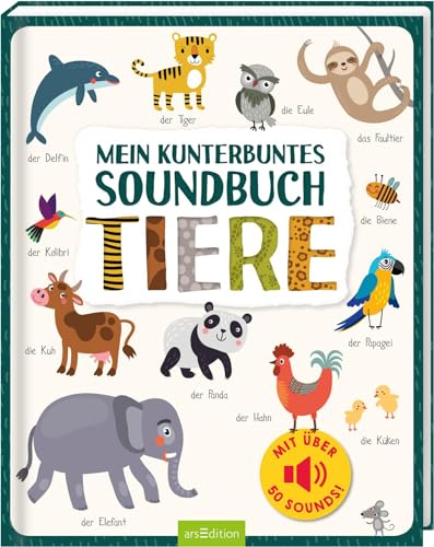 Mein kunterbuntes Soundbuch – Tiere: Mit über 50 Sounds | Hochwertiges...