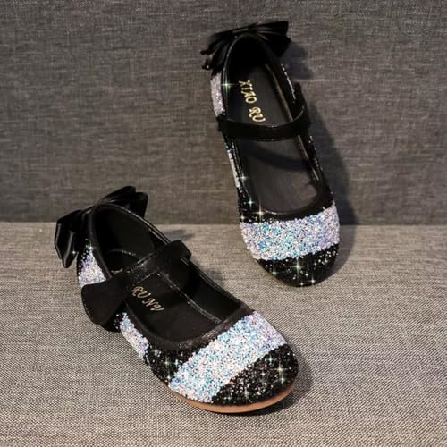 Girls Glitter Mary Jane Pumps - Sparkle High Heels for Toddler Kids, Flower Girl Wedding Party Dress Shoes3