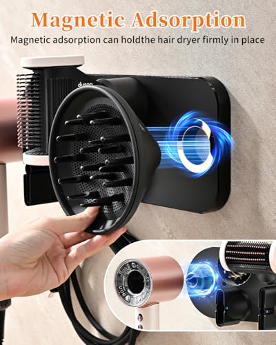 Suporte magnético 6 em 1 para secador de cabelo Dyson Supersonic HD15, HD16 e acessórios – compatíve