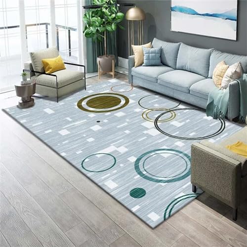 Tapis anti-dérapant salon grand format géométrique et résistant