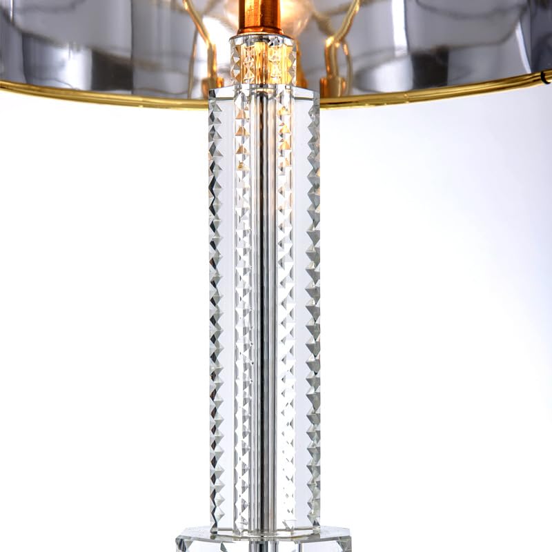 Desk Lamp Lámpara de Cama Moderna y Sencilla lámpara de Mesa de Lujo, Estudio, Sala de Estar, Dormitorio, lámpara de Mesa de Cristal Transparente, decoración de Dormitorio, lámpara de Noche, lámpara