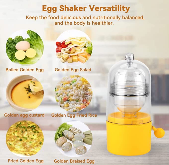 Shaker Per Uova D'Oro In Silicone - Girauova Manuale Per Cucina, Mescolatore Per Tuorlo E Albume - Foto 10