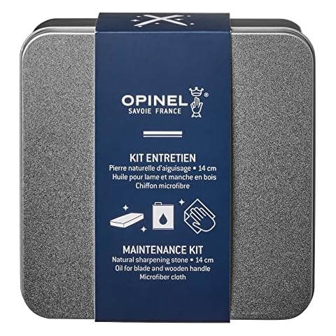 Opinel Knife Care Set with Whetstone and Oil Cover