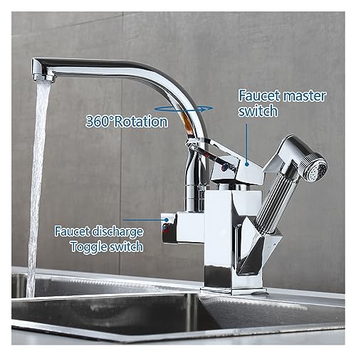 Robinet de cuisine rotatif pour simplifier la vaisselle en famille