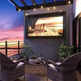 BlueWish 32 to 43 Inch Outdoor TV Enclosure, Outdoor TV Cover Weatherproof Protection for Television, Television Enclosure for Outside with Adjustable Wall Mounting Bracket, Metal Frame, Black