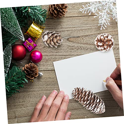 Set de 5 conos de pino secos decorativos para Navidad miniatura 7