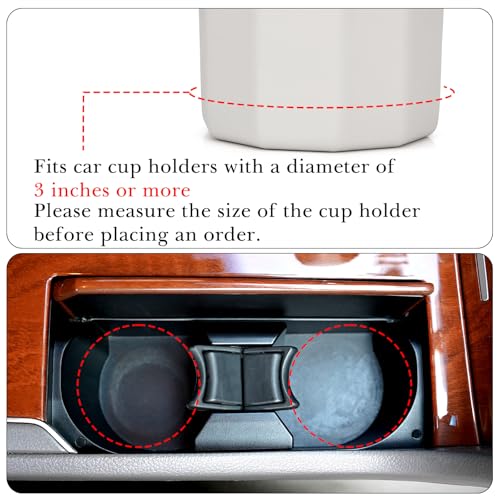 Portavasos para autos con organizador de gafas gris grande miniatura 4