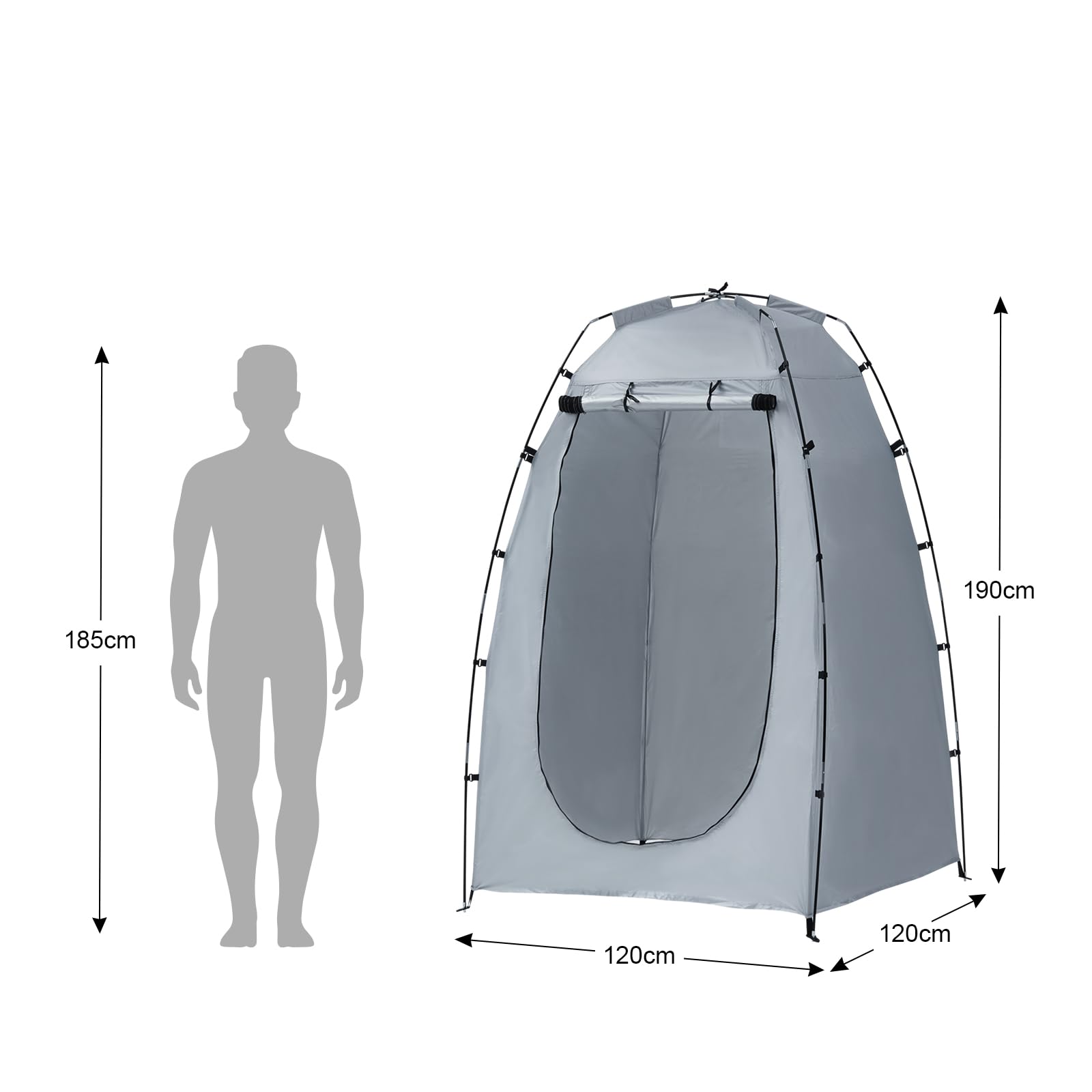 LEMROE Tente de Plage Avec Sac de Transport - Douche Étanche, Toilette Mobile Pour Camping, Randonnée, Extérieur - Pop-up