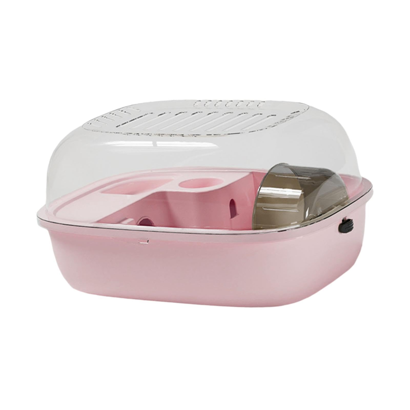 Milageto Hamster Cage Hamster Enclosure Openable Top Breathable Ventilation Pet Supplies Habitat for Sugar Glider Guinea Pigs Mice, pink