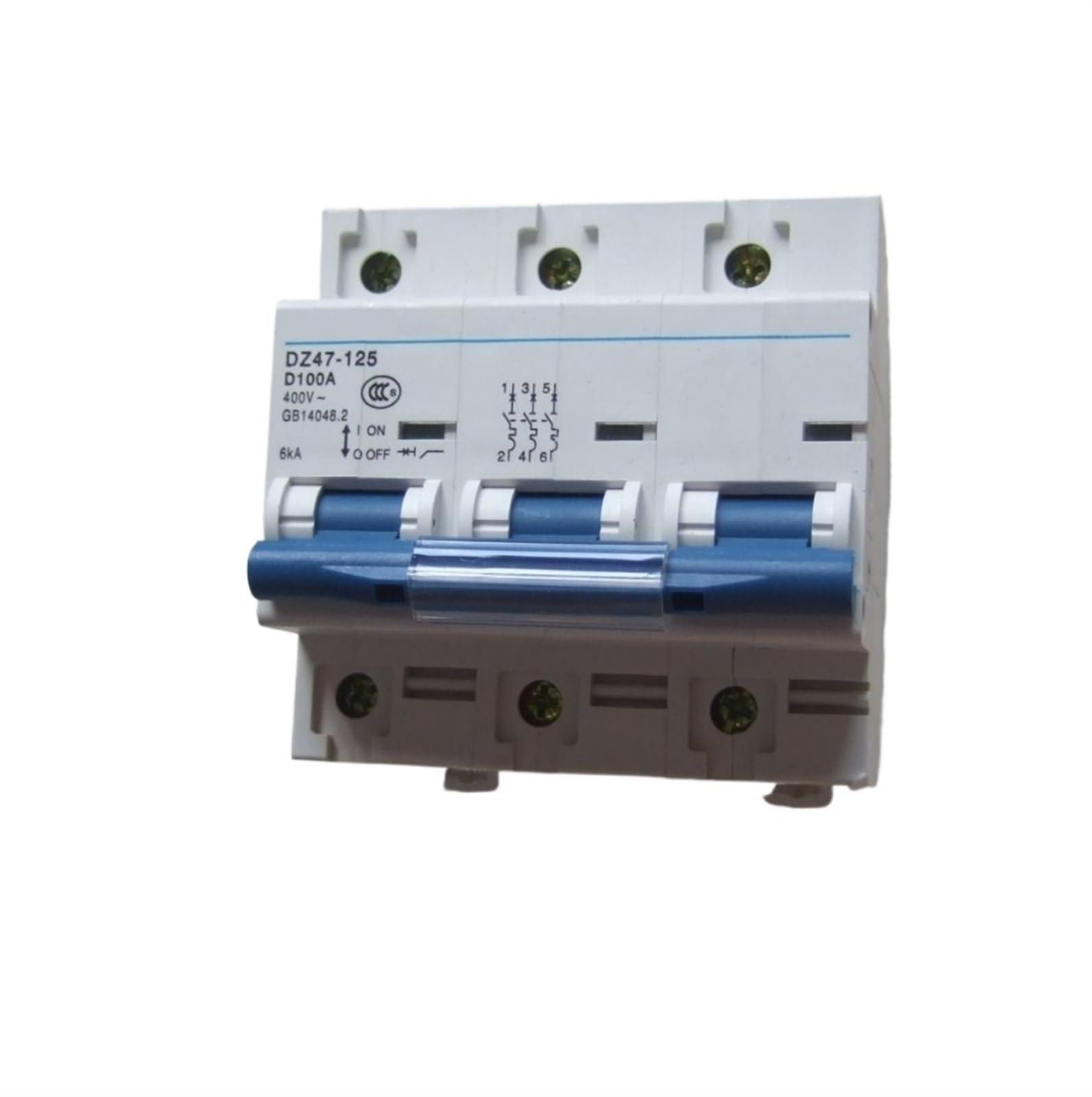 Disjoncteur 3P 100A triphasé 415V pour tableau électrique industriel
