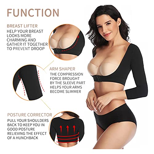 Correcteur de posture sans couture haut de gamme en noir - 3