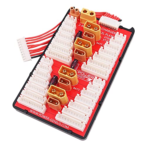  WANGCL 2 in 1 XT60 XT30 Parallel Charging Board Balance Caricabatterie Espansione Compatibile con batterie LiPo 2-8S per Modelli RC Pezzi di Ricambio Strumenti Fai da Te