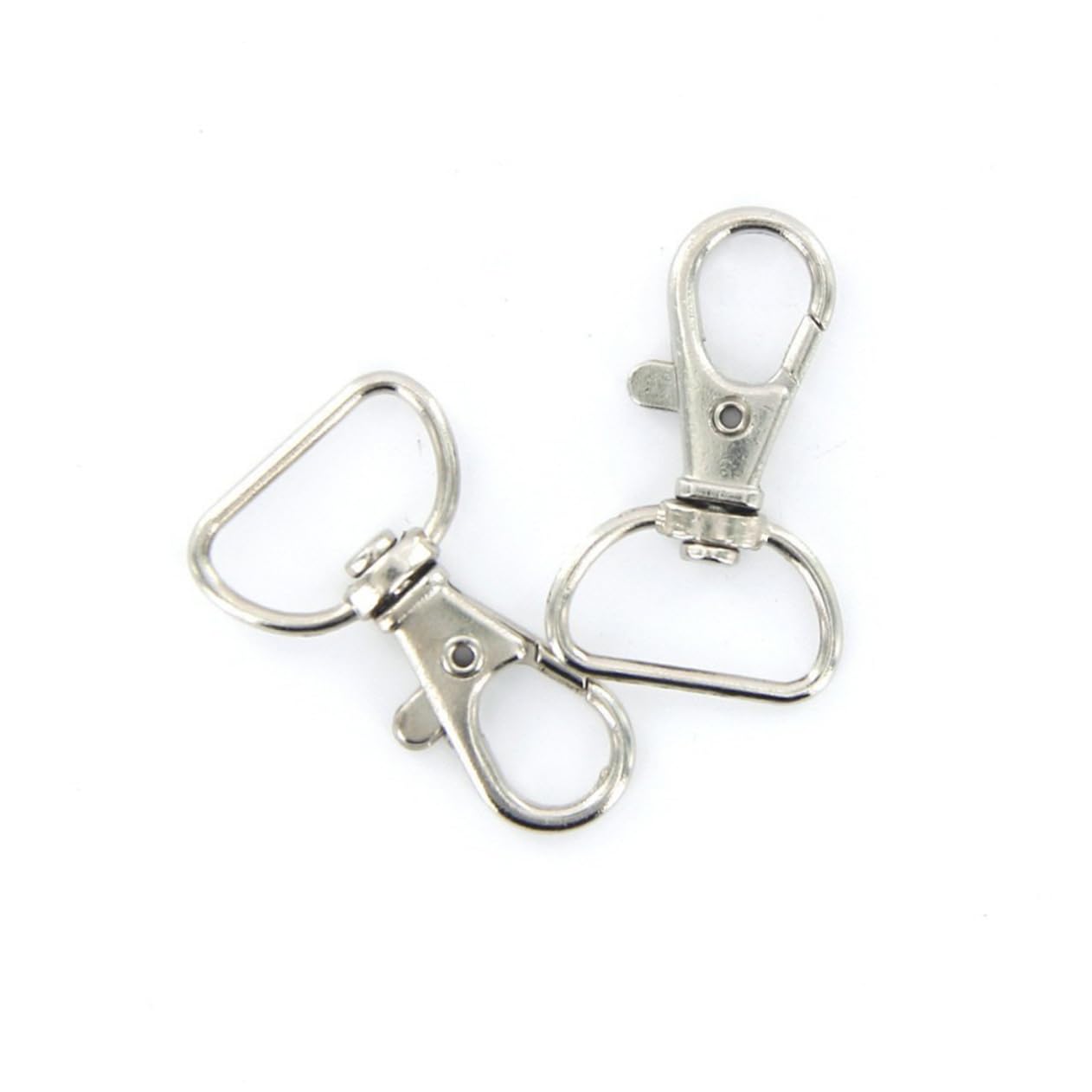 KONTONTY 10pcs 360 Swivel Trigger Hook Silver Swivel Snap Hook Snap Hook for Bag Key Fob