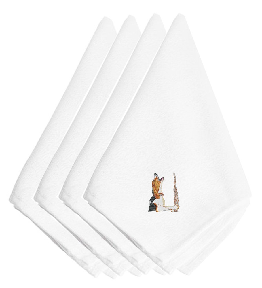 Serviettes brodées Coonhound : le cadeau en tissu idéal pour les passionnés de cette race