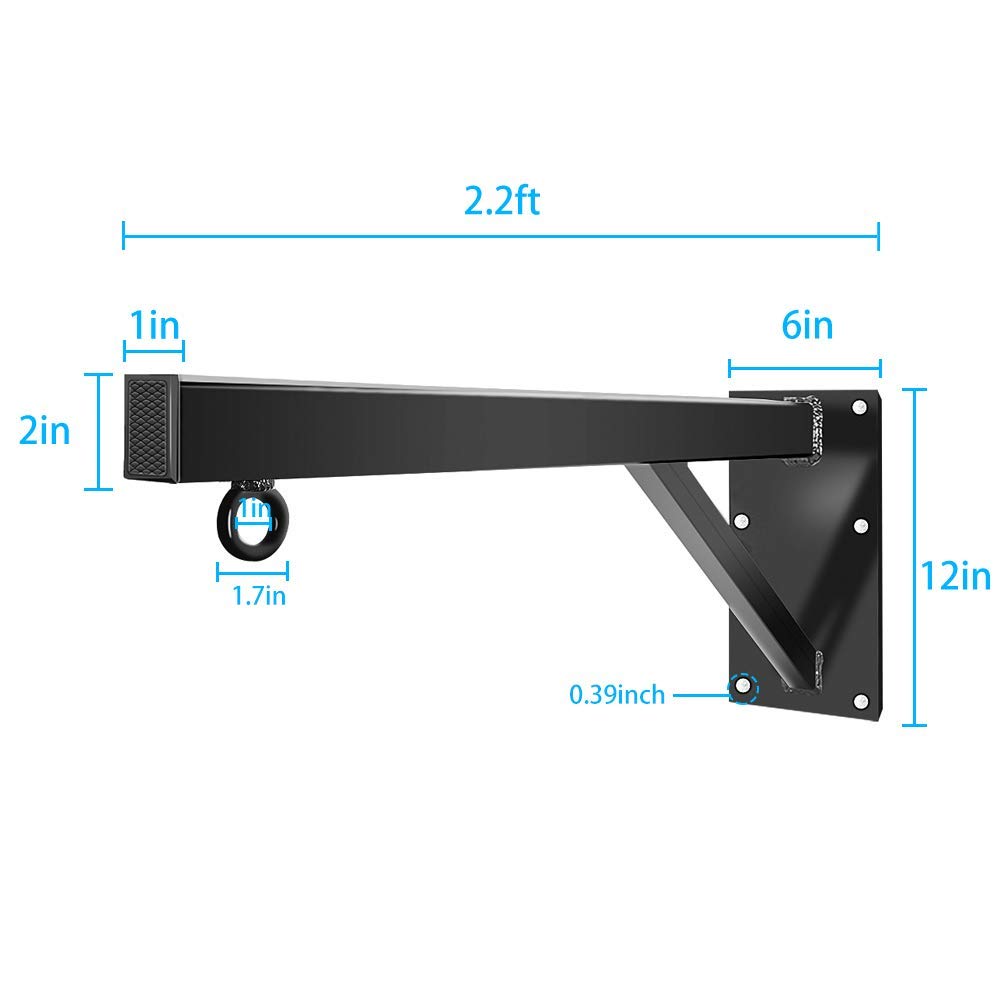 Aoneky Soporte de Pared para Saco de Boxeo - 70cm/100cm, Carga Máxima de 200 kg, Material de Acero, Colgador para Saco de Boxeo MMA en Gimnasio Casa