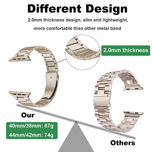 Miimall Metal Strap for Apple Watch Series 10/9/8/7/SE/6/5/4/3/2/1 - Image 2