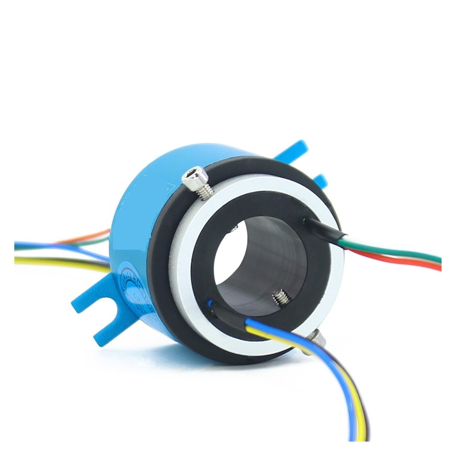 BADIKA Through Bore Slip Ring Rotary Joint Smaller Bore Slip rings hole size 20mm with OD42mm 6/12wires 5A Current Transfer for Rotating Lighted Display Robotic Machinery(20X42mm 6CH 5A)