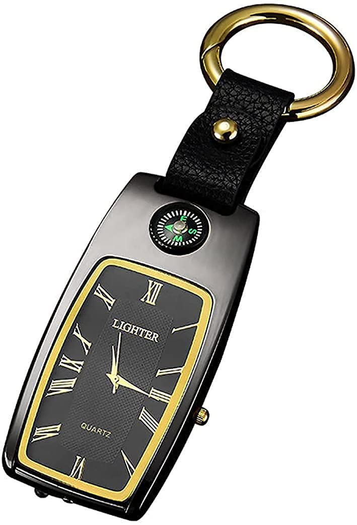 Multi Functional USB Electric Cigarette Plasma Arc Lighter Key Chain LED Flashlight Watch Electronic Lighters Gadgets for Men-image-33