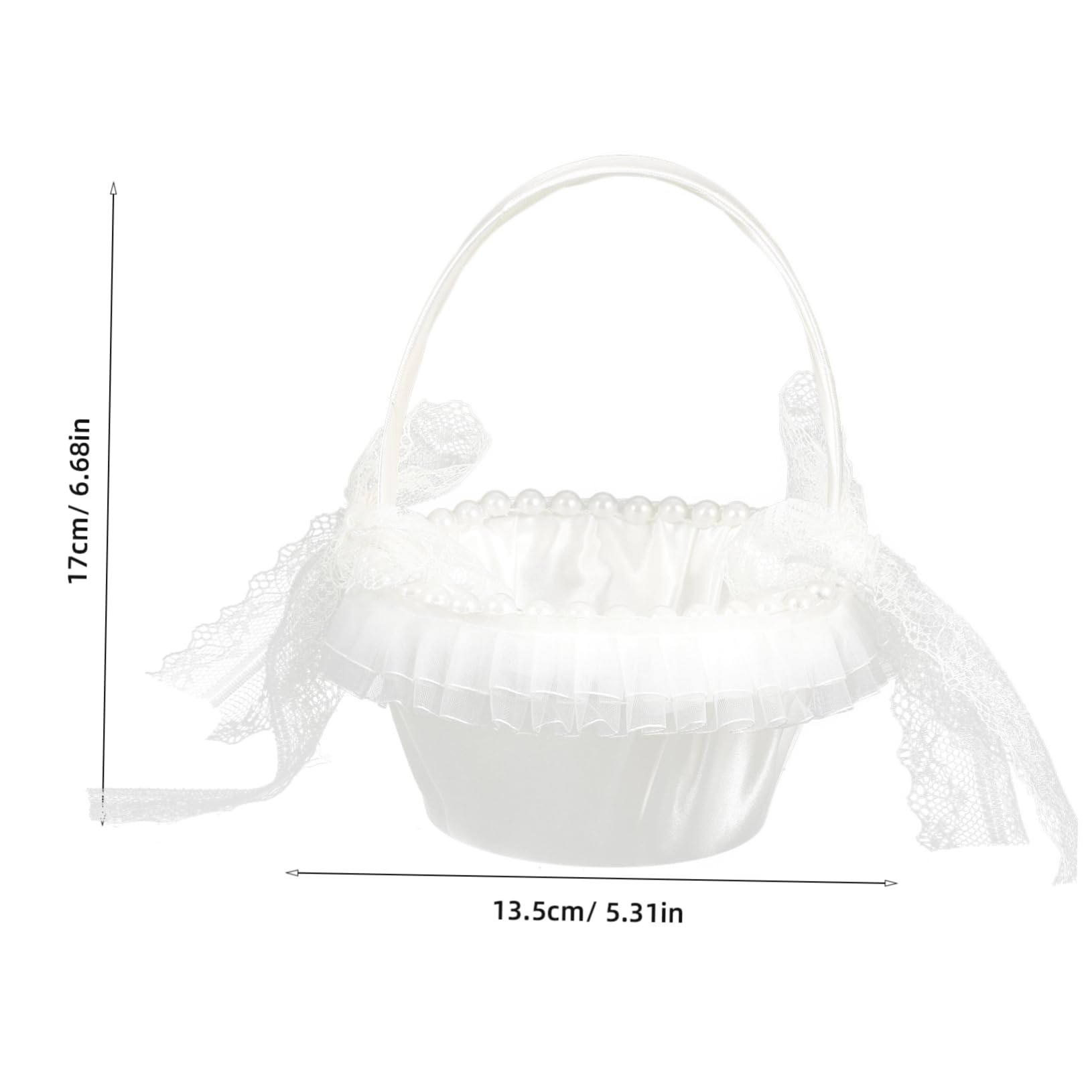 Elegant Lace Flower Girl Basket for Weddings Petal Storage and Ceremony Decorations for Wedding Favors and Anniversary Celebrations Lightweight and Portable