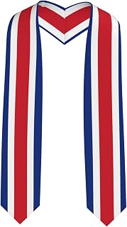Personalized Graduate Costa Rica Flag 2026 2027 Adults Graduation Shawl Stole