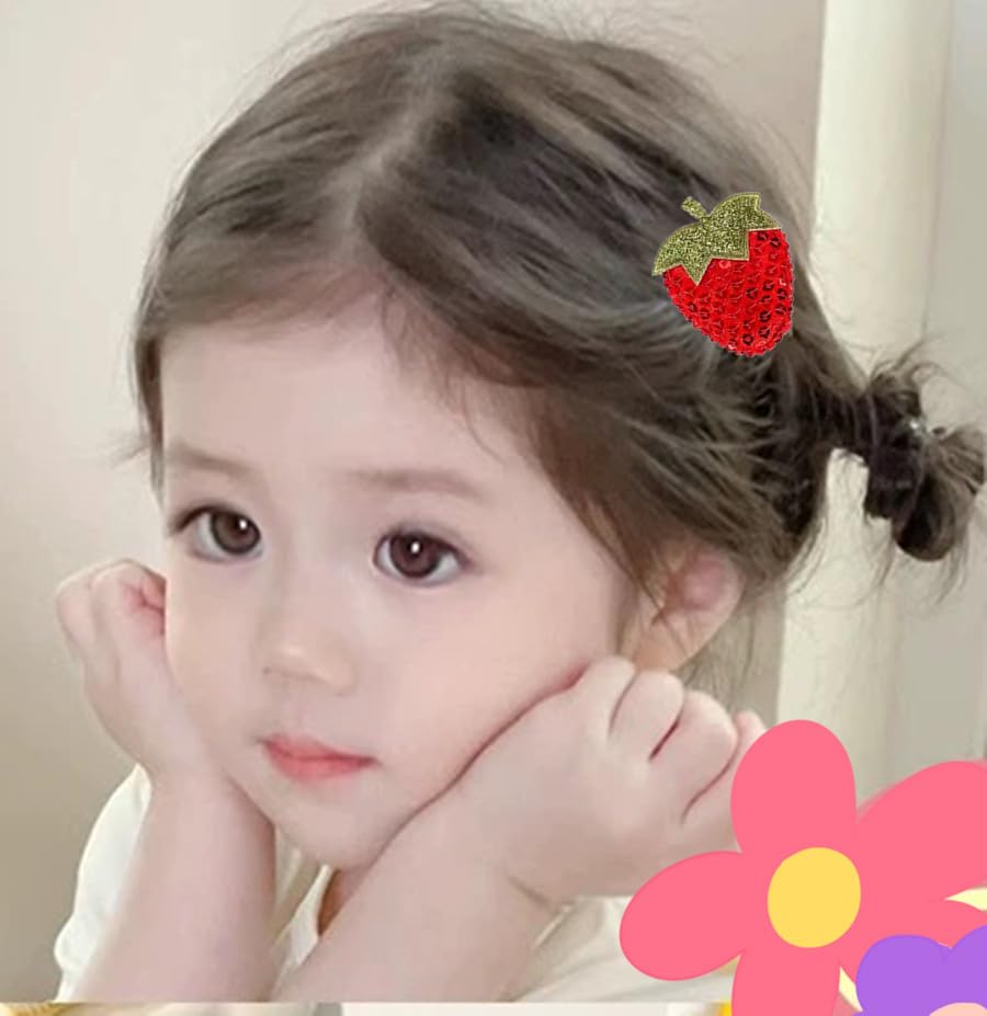 Girls Strawberry Hair Clips Stawberry Hair Pins Hair Accessories Little Girl Hair Accessories Stawberry Hair Barrettes - Image 6