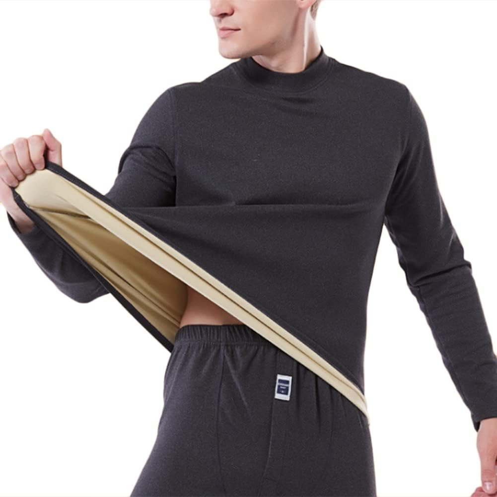 HSQSMWJ Ultra Soft Long Johns Thermal Underwear Set for Men Fleece Lined Base Layer Bottom Set Winter Hunting Gear