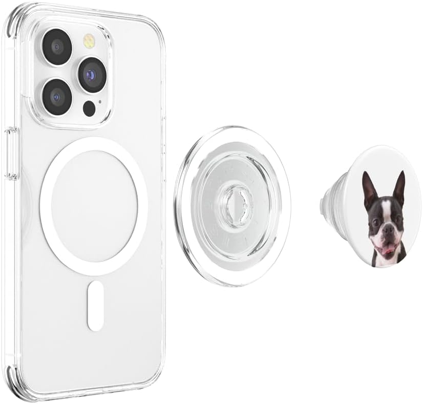 Boston terrier PopSockets PopGrip: Swappable Grip for Phones & Tablets PopSockets PopGrip for MagSafe