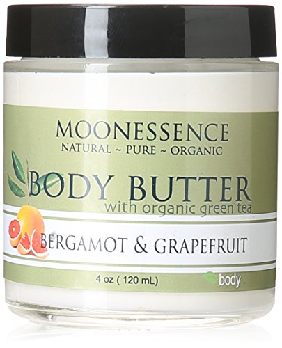 Moonessence Body Butter, Bergamot Grapefruit with Organic Green Tea, 4 Ounce