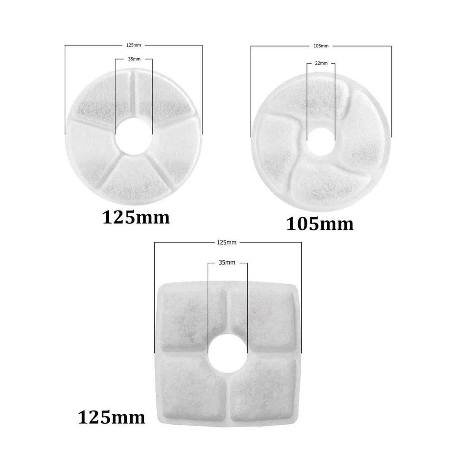 Filtro A Carbone Attivo Da 105/125 Mm For Bere Acqua For Gatti