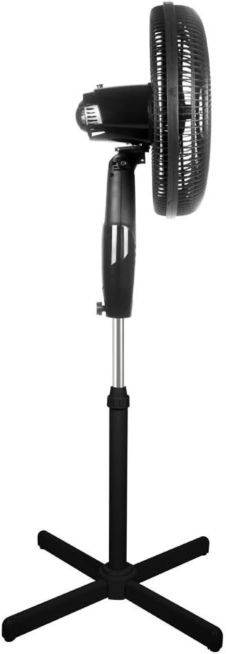 Pedestal Fan, 16 Inches, 2 Speeds, Practical and Versatile, Metal Dock, Adjustable Height